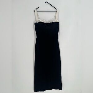 Reformation Nelle Knit Black Midi Dress